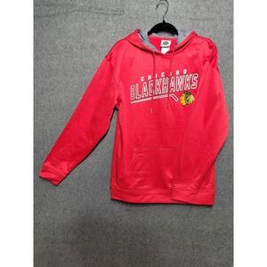 Men's Chicago Blackhawks Licensed NHL Red Fleece Hoodie‎ Sweatshirt Size M
